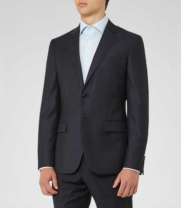 Reiss Harry B - Mens Modern Fit Blazer In Blue, Size 34