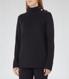 Reiss Emily - Button-detail Jumper In Blue, Womens, Size S