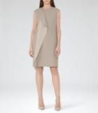 Reiss Cora - Womens Zip-front Dress In Grey, Size 6