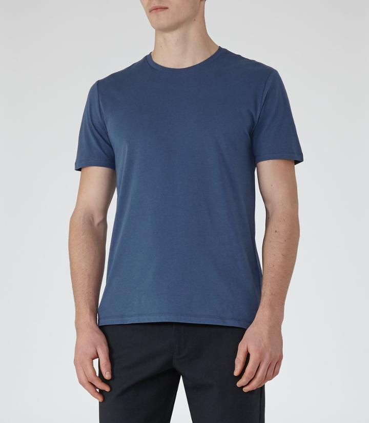 Reiss Bless - Crew-neck T-shirt In Blue, Mens, Size M