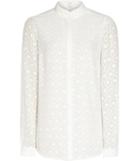 Reiss Madison - Womens Texture-panel Blouse In White, Size 8