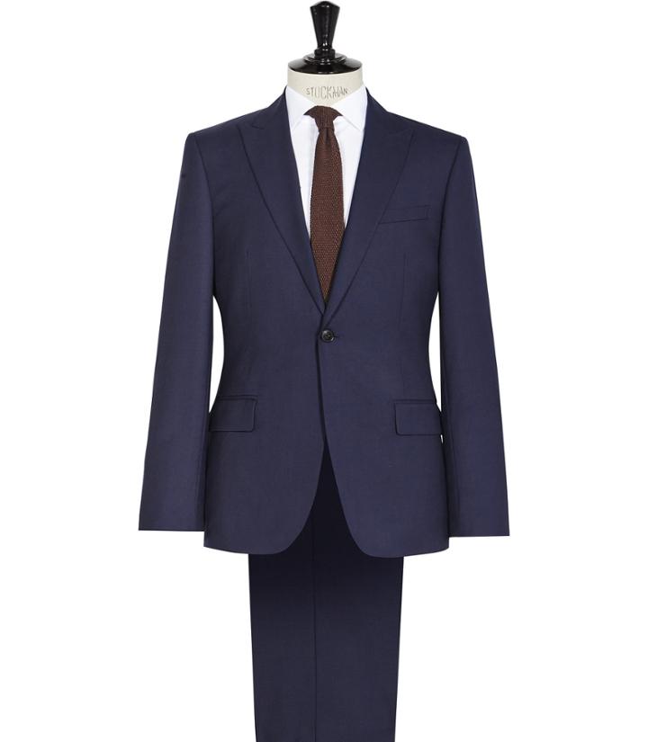 Reiss Daniel - Mens Peak Lapel Suit In Blue, Size 36