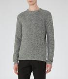 Reiss Twister - Multi Yarn Jumper In Green, Mens, Size Xs