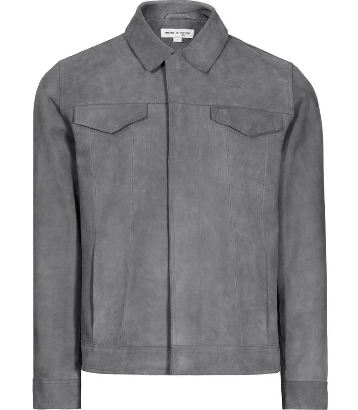 Reiss Bastian - Mens Suede Jacket In Grey, Size M