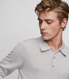 Reiss Trafford - Merino Wool Polo Shirt In Grey, Mens, Size S