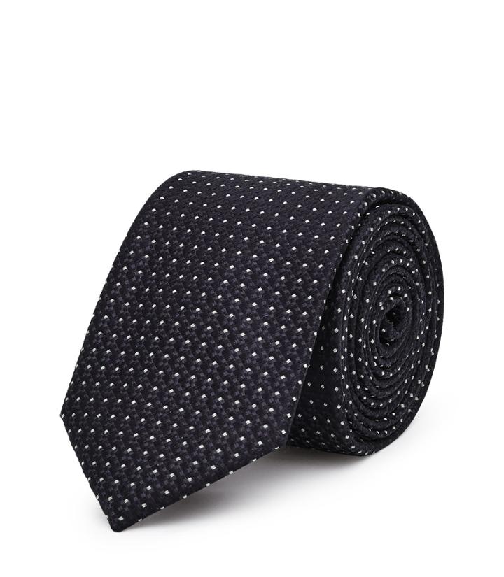 Reiss Ishia - Dotted Silk Tie In Blue, Mens