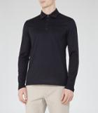 Reiss Santi - Cotton Polo Shirt In Blue, Mens, Size S