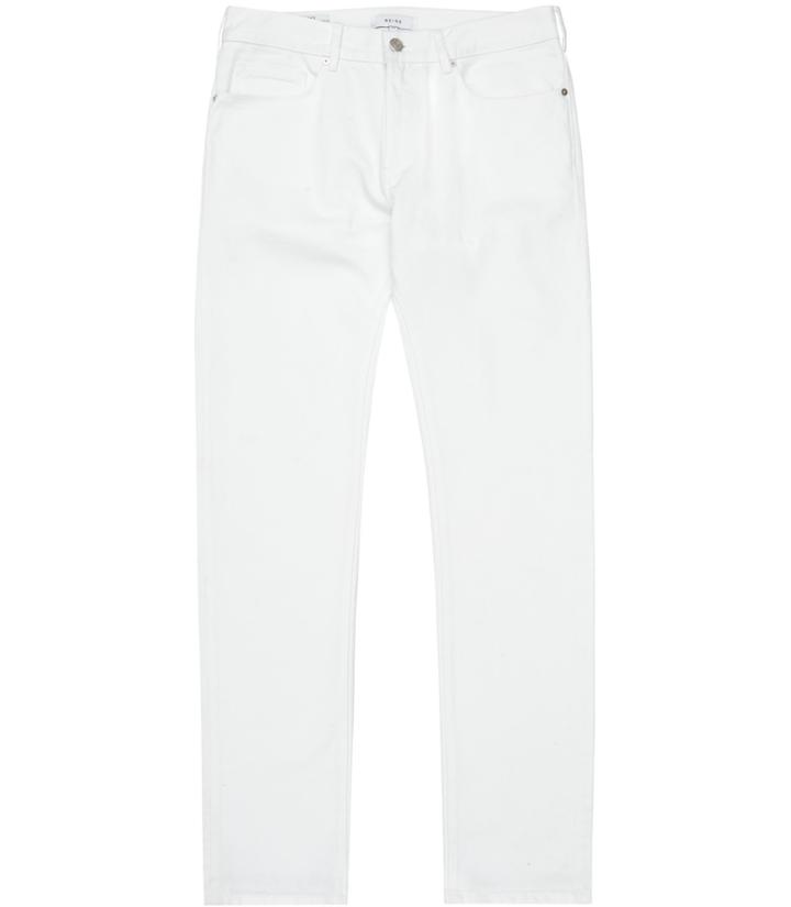 Reiss Johnny - Mens Slim-fit Jeans In White, Size 30