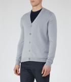 Reiss Seamore - Silk And Cotton Cardigan In Blue, Mens, Size S