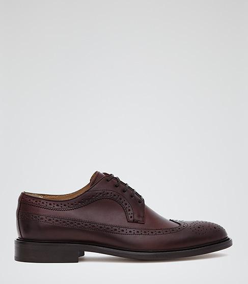 Reiss Ash Longwing Leather Brogues