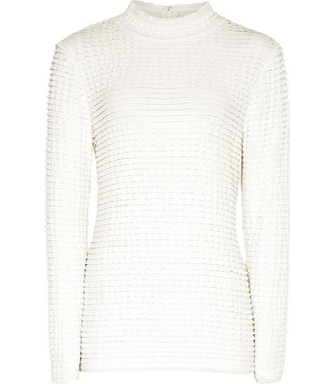 Reiss Eliza Textured High-neck Top