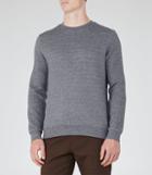 Reiss Buckley - Mens Quilted Sweatshirt In Blue, Size S