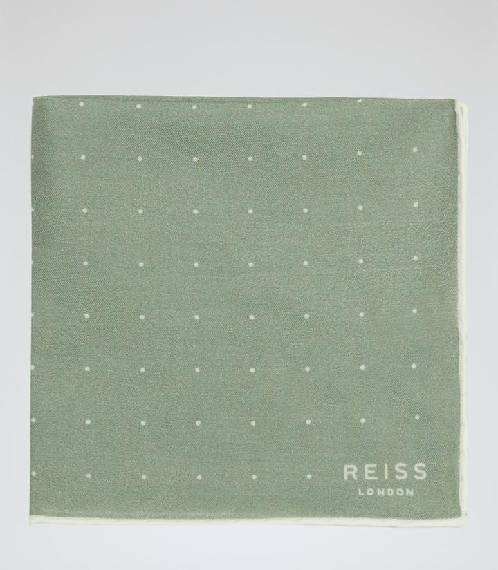 Reiss Higgs - Mens Dotted Pocket Square In Brown, Size One Size