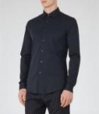 Reiss Steer - Slim-fit Shirt In Blue, Mens, Size Xs