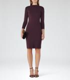 Reiss Rita - Womens Knitted Midi Dress In Red, Size 6