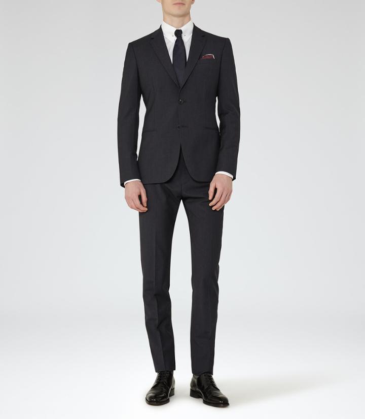 Reiss Hammond - Notch Lapel Suit In Blue, Mens, Size 36