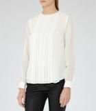 Reiss Alemenda - Lace Blouse In White, Womens, Size 0