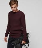 Reiss Pilot - Waffle Knit Jumper In Purple, Mens, Size S