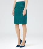 Reiss Lake - Womens Pocket-front Pencil Skirt In Blue, Size 4