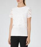 Reiss Anita - Womens Layered Lace Top In White, Size S
