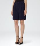 Reiss Linetti - Womens Longline Tailored Shorts In Blue, Size 4