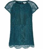 Reiss Etia - Womens Lace Top In Blue, Size 4