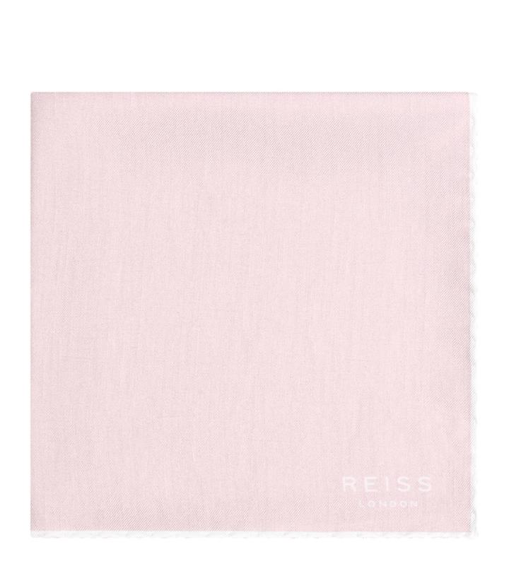 Reiss Fernando - Mens Silk Pocket Square In Red, One Size
