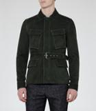 Reiss Universe - Mens Suede Belted Jacket In Green, Size L