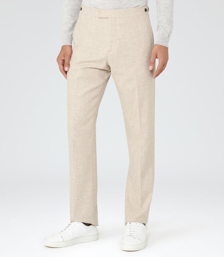Reiss Saunders T - Mens Tailored Trousers In Brown, Size 30