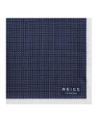 Reiss Nou - Mens Silk Dotted Pocket Square In Blue
