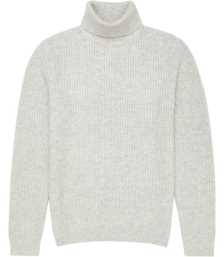Reiss Alfie - Mens Ribbed Rollneck Jumper In Grey, Size Xs