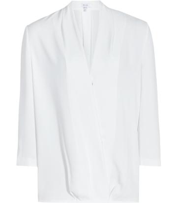Reiss Keats - Womens Wrap-front Top In White, Size 6