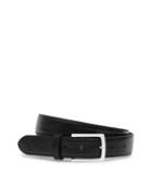 Reiss Coaster - Mens Textured Leather Belt In Black, Size 30