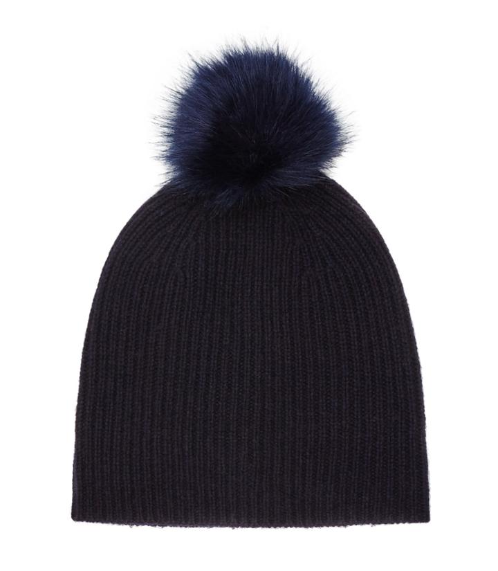 Reiss Cleo - Knitted Bobble Hat In Blue, Womens