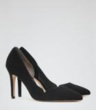 Reiss Venus - Womens Suede Court Shoes In Black, Size 4