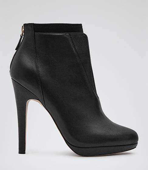 Reiss Sawyer Leather Ankle Boots