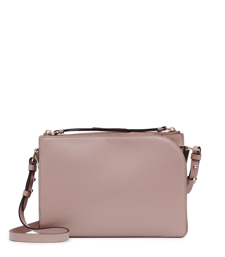 Reiss Arnott - Womens Leather Cross-body Bag In White