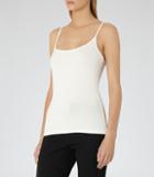 Reiss Camellia - Jersey Cami Top In White, Womens, Size Xs