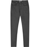 Reiss Helvin Coated - Womens Coated Skinny Jeans In Grey, Size 24