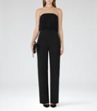Reiss Natalie - Womens Lace-top Jumpsuit In Black, Size 6