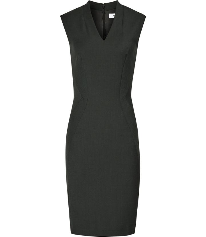 Reiss Pinetta Dress - Womens Tailored Dress In Green, Size 4