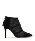 Reiss Devon - Womens Mesh-panel Boots In Black, Size 3