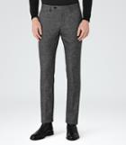 Reiss Connor - Mens Nep Tailored Trousers In Grey, Size 30