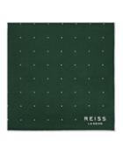 Reiss Planet - Mens Silk Twill Pocket Square In Green, Size One Size