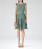 Reiss Herrera - Cap Sleeve Lace Dress In Green, Womens, Size 2