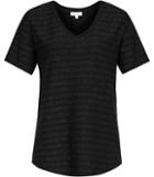 Reiss Alvie - Womens Metallic-stripe T-shirt In Black, Size Xs
