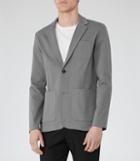 Reiss Porto - Mens Jersey Blazer In Grey, Size Xs