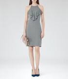Reiss River - Ruffle-detail Dress In Grey, Womens, Size 2