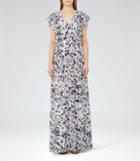 Reiss Eli - Printed Maxi Dress In Pink, Womens, Size 2