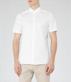 Reiss Redmayne - Mens Short Sleeve Shirt In White, Size Xs